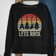 Vintage Retro Lets Rock Rock And Roll Guitar Music Sweatshirt Gifts for Old Women