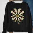 Vintage Shamrock Leaf Lucky Darts St Patricks Day Sweatshirt Gifts for Old Women