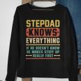 Vintage Stepdad Knows Everything Stepdad Grandpa Sweatshirt Gifts for Old Women