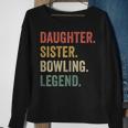 Vintage Tochter & Schwester Bowling Legende Sweatshirt für Spielerinnen Geschenke für alte Frauen