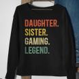 Vintage Tochter Schwester Gaming Legend Sweatshirt, Retro Gamer Girl Design Geschenke für alte Frauen