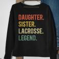 Vintage Tochter & Schwester Lacrosse Legende, Retro Lacrosse Girl Sweatshirt Geschenke für alte Frauen