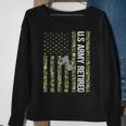 Vintage Us Army Retired American Flag Camo Veteran Day Gift Men Women Sweatshirt Graphic Print Unisex Gifts for Old Women