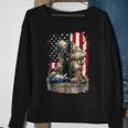 Vintage Us Flag Veteran Thank You Military Boot Veteran Day Sweatshirt Gifts for Old Women