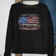 Vintage Usa American Flag Proud Retired Us Army Veteran Wife Men Women Sweatshirt Graphic Print Unisex Gifts for Old Women
