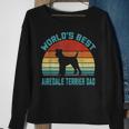 Vintage Worlds Best Best Airedale Terrier Dad - Dog Lover Sweatshirt Gifts for Old Women
