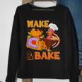 Wake Bake Turkey Feast Meal Dinner Chef Funny Thanksgiving Sweatshirt Gifts for Old Women