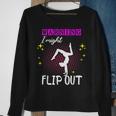 Warning I Might Flip Out Funny Gymnast Cheerleading Sweatshirt Gifts for Old Women