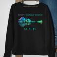 Watercolor Tree Sky There Will Be An Answer Let-It Be Guitar Sweatshirt Gifts for Old Women