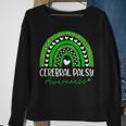 We Wear Green Cerebral Palsy Cp Awareness Rainbow Leopard Sweatshirt Gifts for Old Women
