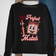We’Re A Perfect Match Retro Groovy Valentines Day Matching Sweatshirt Gifts for Old Women