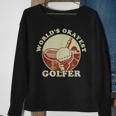 Worlds Okayest Golfer Retro Vintage Golf Player Husband Dad Sweatshirt Gifts for Old Women