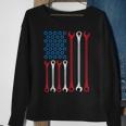 Wrench Flag Vintage Fathers Day Patriotic Mechanic Dad Men Sweatshirt Gifts for Old Women