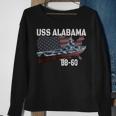 Ww2 American Battleship Uss Alabama Bb-60 Warship Veterans Sweatshirt Gifts for Old Women