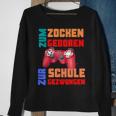 Zum Zocken Geboren Zur Schule Gezwungen I Konsole Gamer Sweatshirt Geschenke für alte Frauen