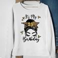 29Th Birthday Decorations Girl Messy Bun 29 Years Old Bday Sweatshirt Gifts for Old Women