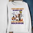 A Witch Cannot Survive On Wine Alone She Also Needs A Yellow Goldador Halloween Sweatshirt Gifts for Old Women