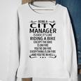 Being A City Manager Like Riding A Bike Sweatshirt Gifts for Old Women