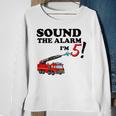 Birthday 5 Year Old Fire Fighter Truck | 5Th Bday Sweatshirt Gifts for Old Women