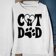 Cat Dad Heart Personalized Cat Dad Sweatshirt Gifts for Old Women