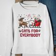 Cats For Everybody Ugly Christmas Cat Funny Xmas Favorite Men Women Sweatshirt Graphic Print Unisex Gifts for Old Women