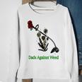 Dads Against Weed Funny Gardening Lawn Mowing Fathers Men Women Sweatshirt Graphic Print Unisex Gifts for Old Women