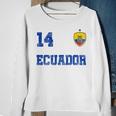 Ecuador Soccer Jersey Number Fourn Ecuadorian Flag Men Women Sweatshirt Graphic Print Unisex Gifts for Old Women