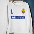 Ecuador Soccer Jersey Number One Ecuadorian Flag Futebol Fan Men Women Sweatshirt Graphic Print Unisex Gifts for Old Women