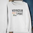 Französisches Reise-Sweatshirt Voyageur (Un Peu) Timbré mit Briefmarke und Flugzeug Geschenke für alte Frauen