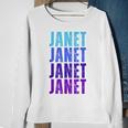 I Love Janet Modern Pattern First Name Janet Sweatshirt Gifts for Old Women
