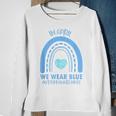 In April We Wear Blue Autism Awareness Month Sweatshirt Gifts for Old Women
