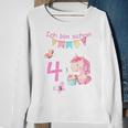 Kinder Mädchen Ich Bin 4 Jahre Alt 4 Geburtstag Einhorn Sweatshirt Geschenke für alte Frauen