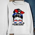 Koningsdag Netherlands Messy Bun Kingsday Dutch Kings Day Sweatshirt Gifts for Old Women