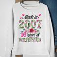 Made In 2007 Floral 16 Year Old 16Th Birthday Gifts Women Sweatshirt Gifts for Old Women