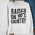 Raised On 90’S Country Music Vintage Letter Print Sweatshirt Gifts for Old Women