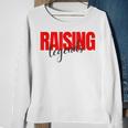 Raising Legends Slogan Sweatshirt, Weiß mit Rotem Text Geschenke für alte Frauen