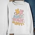 Retro Groovy Easter Bunny Happy Easter Dont Worry Be Hoppy Sweatshirt Gifts for Old Women