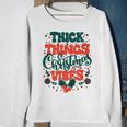 Retro Groovy Thick Things Christmas Vibes Funny Xmas Pajamas Sweatshirt Gifts for Old Women