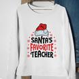 Santas Favorite Teacher Christmas Women Men Santa Hat Sweatshirt Gifts for Old Women