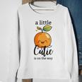 Spring Baby Shower Theme A Little Cutie Is On The Way Orange Sweatshirt Gifts for Old Women