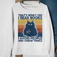 Thats What I Do I Read Books Vintage Cat Books Lovers Sweatshirt Gifts for Old Women