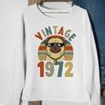 Vintage 47Th Birthday Dog Pug Vintage 1972 Classic Men Women Sweatshirt Graphic Print Unisex Gifts for Old Women