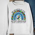 We Wear Blue For Autism Awareness Neurodiversity Adhd Special Ed Teacher Social Worker Sweatshirt Gifts for Old Women