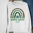 Wild And Sea Animals Happy Earth Day Rainbow Sweatshirt Gifts for Old Women