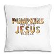 Fall Pumpkin Obsessed And Jesus Blessed Christian Autumn Gifts Pillow