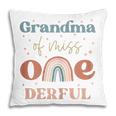Grandma Of Miss Onederful Boho Rainbow First Birthday Gift For Womens Pillow