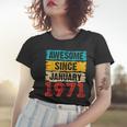 52 Year Old Awesome Since Januar 1971 52 Geburtstag Geschenke Frauen Tshirt Geschenke für Sie