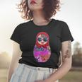 Damen Bunte Graffiti Püppchen Punk Matroschka Sprayer Puppe Frauen Tshirt Geschenke für Sie