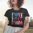 Dirt Bike Mom Vintage American Flag Motorcycle Silhouette Women T-shirt Gifts for Her