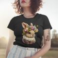 Easter Bunny Rabbit Women - Happy Bunny Flower Graphic Girls Women T-shirt Gifts for Her